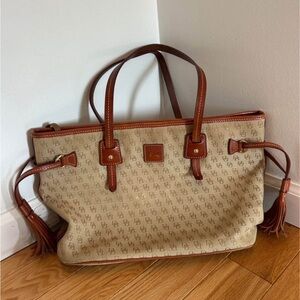 Dooney & Bourke Tan and Brown Signature Tote